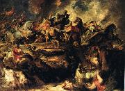 RUBENS, Pieter Pauwel Battle of the Amazons painting